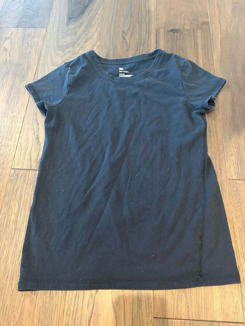 All in Motion Black Activewear T-Shirt Girls Size L 10/12